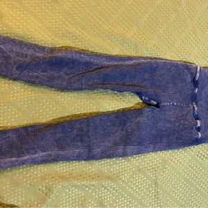 Free movement denum blue and pink leggings